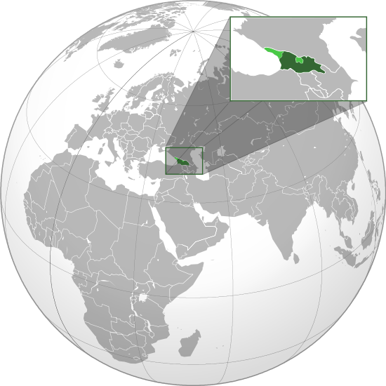 Грузия на земном шаре