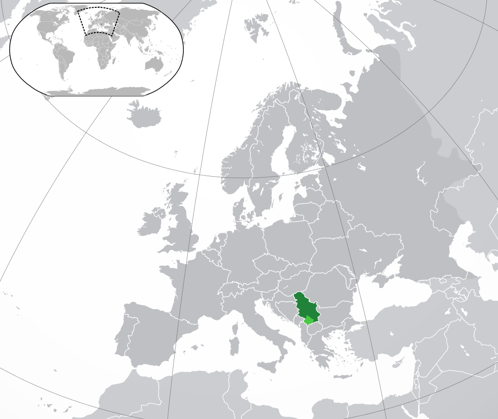 Сербия на земном шаре