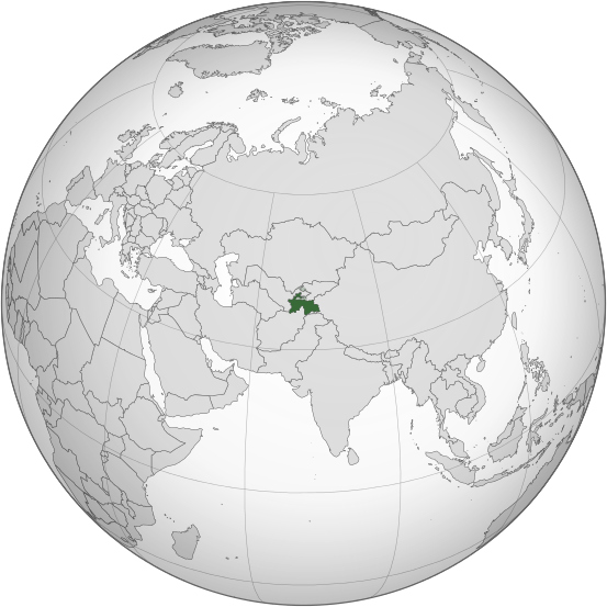 Таджикистан на земном шаре