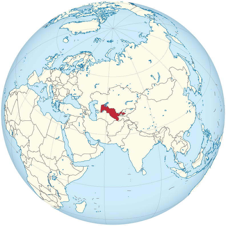 Узбекистан на земном шаре